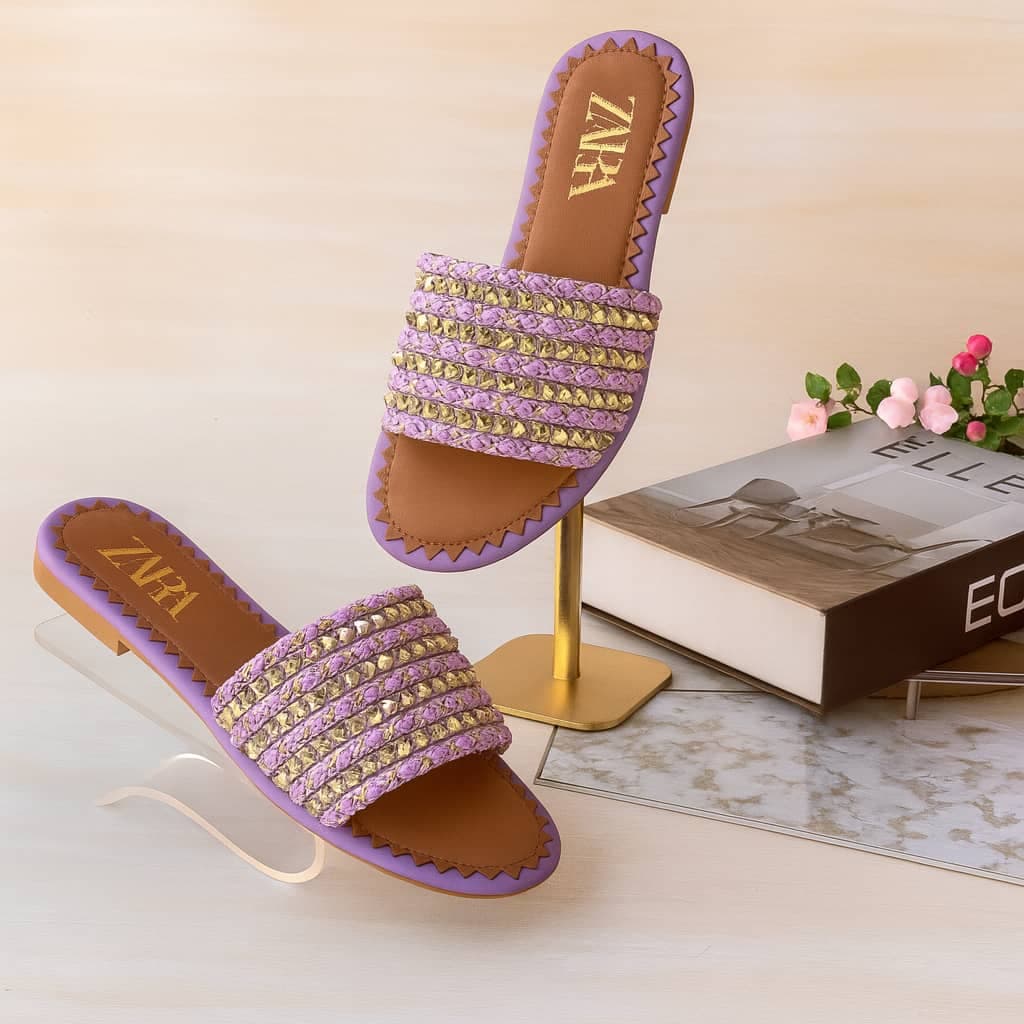 Zara weaving slippers